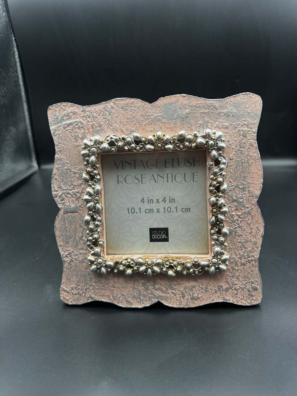 Studio Decor Vintage Blush Rose Antique 4x4 Picture Frame